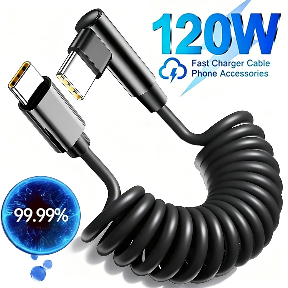 Coiled Usb Cable - Cabo Carregador USB-C Espiralado Tipo C