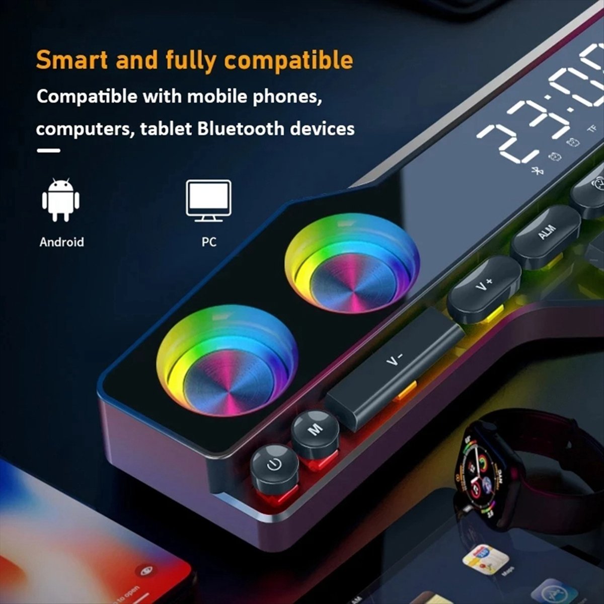 Gaming Keyboard Bluetooth - Caixas de Som Dazzle Colour DTC5