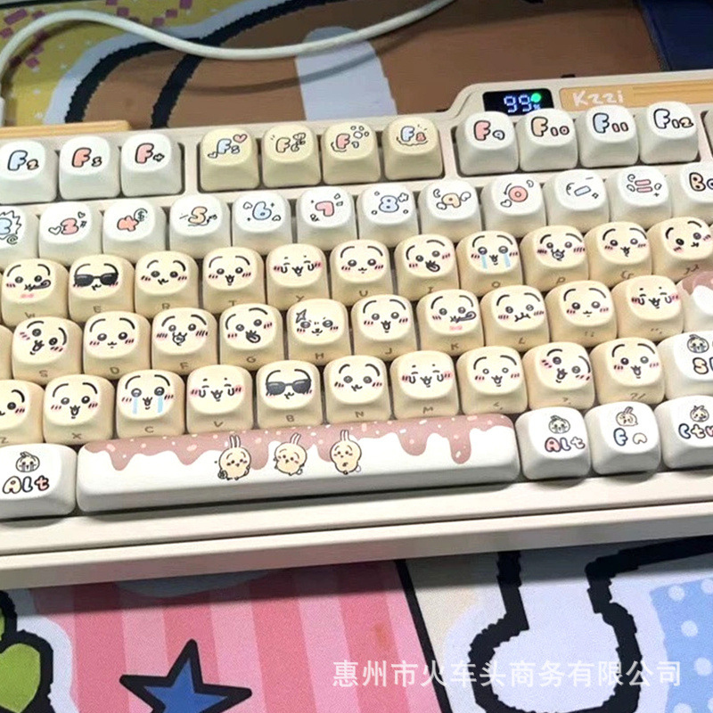 Gaming Keyboard Emoji - Conjunto de Teclas Chiikawa Cute Emoji: