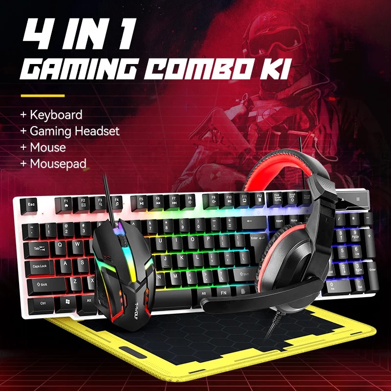 Gaming Keyboard Mouse Set - NOVO Conjunto de Teclado e Mouse