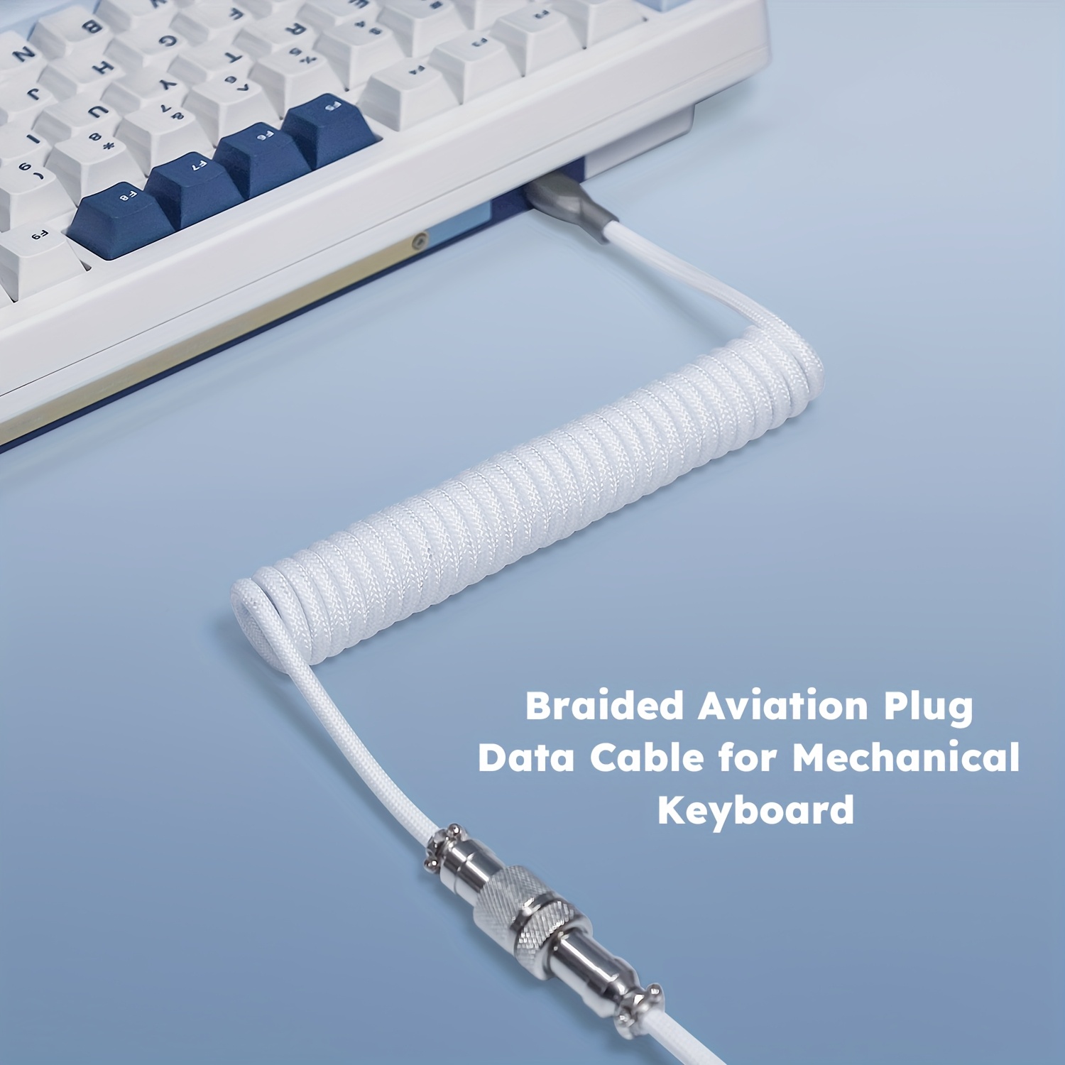 Coiled Usb Cable - Cabo enrolado para teclado mecânico, tipo