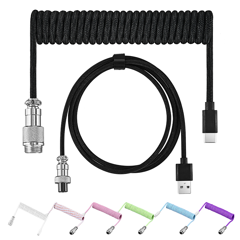 Coiled Usb Cable - Cabo de Teclado Mecânico Enrolado Tipo-C