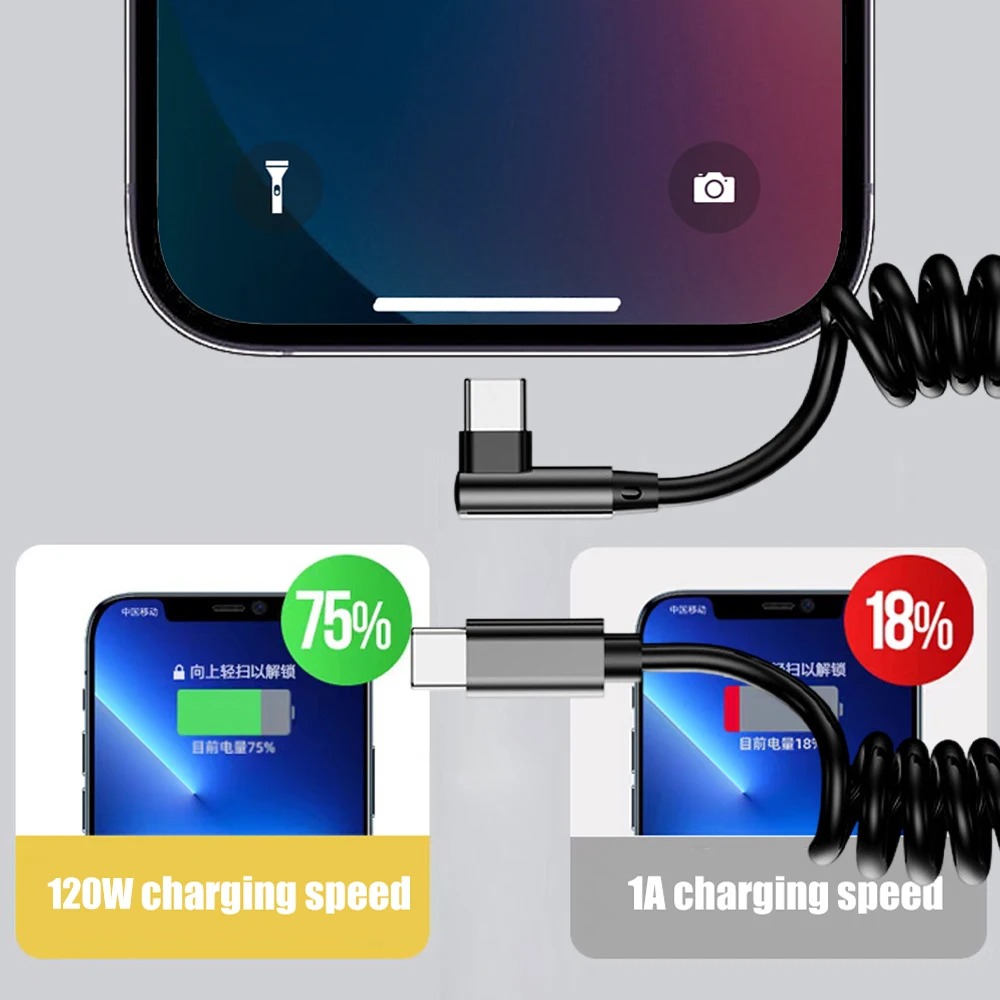 Cabo Carregador USB-C Espirala - Coiled Usb Cable avaliação e preço