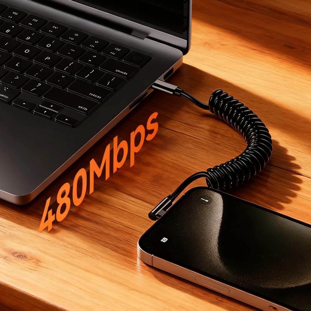 Cabo Carregador USB-C Espirala - Coiled Usb Cable avaliação e preço