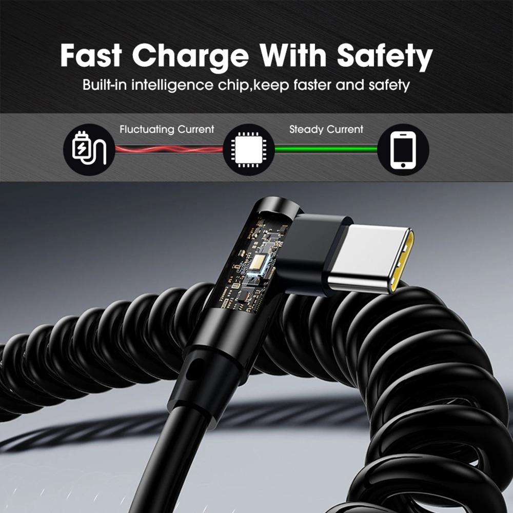 Cabo Carregador USB-C Espirala - Coiled Usb Cable avaliação e preço