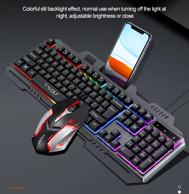 Teclado e Mouse Gamer com Fio, - Gaming Keyboard Mouse Set avaliação e preço
