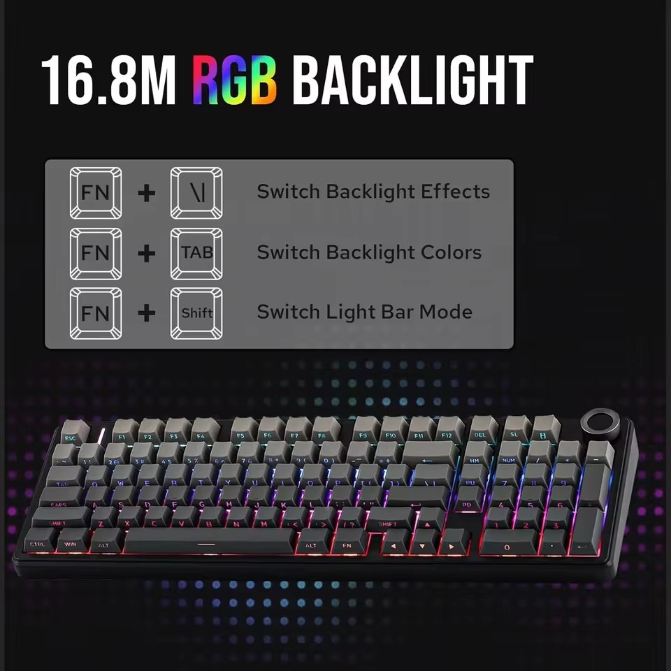 Teclado Mecânico Gamer AULA F9 - Gaming Keyboard Hot Swappable avaliação e preço