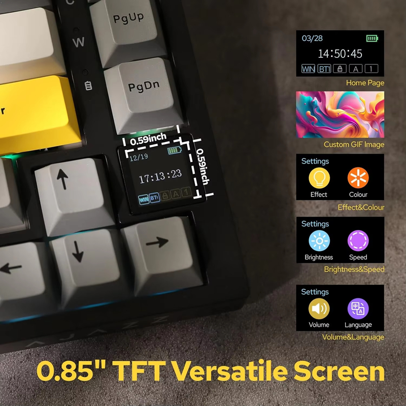 Ak820/ak820pro teclado mecânic - Gaming Keyboard Bluetooth avaliação e preço
