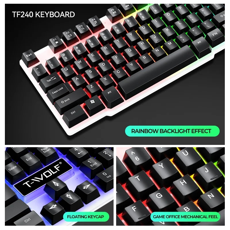 NOVO Conjunto de Teclado e Mou - Gaming Keyboard Mouse Set avaliação e preço