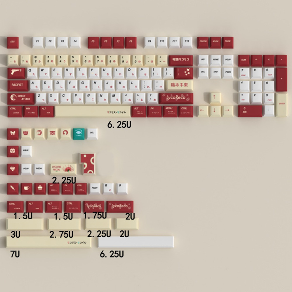 Teclas PBT Lycoris Recoil Anim - Gaming Keyboard Bluetooth avaliação e preço